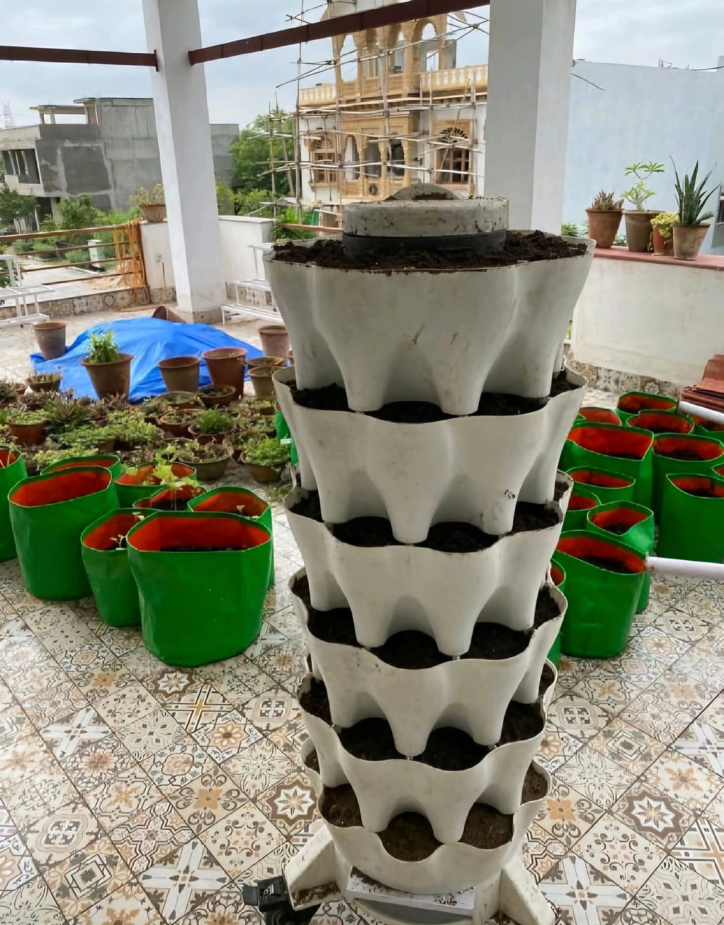 Buy Vertical Garden Tower with Composter/ without Composter Questions & Answers